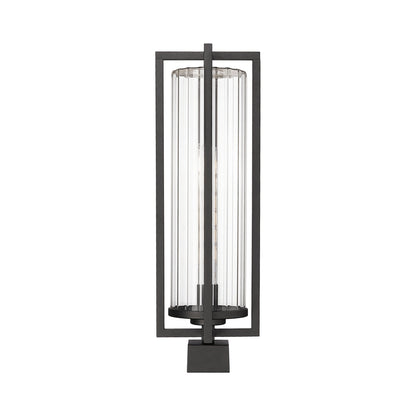 Aura Outdoor Mount Post Light in Detail.