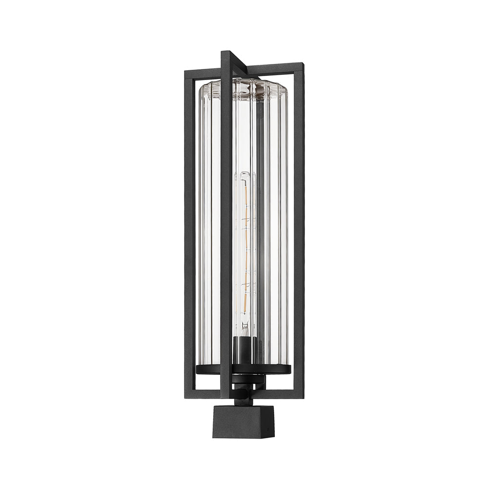 Aura Outdoor Mount Post Light in Detail.