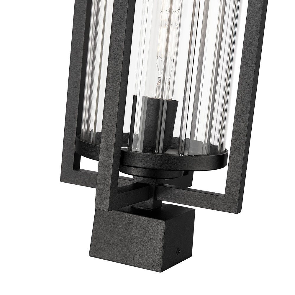 Aura Outdoor Mount Post Light in Detail.