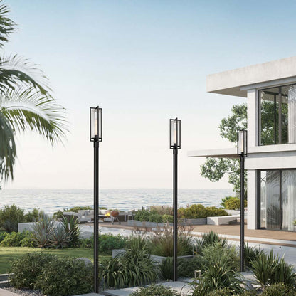 Aura Outdoor Post Light in Outside Area.