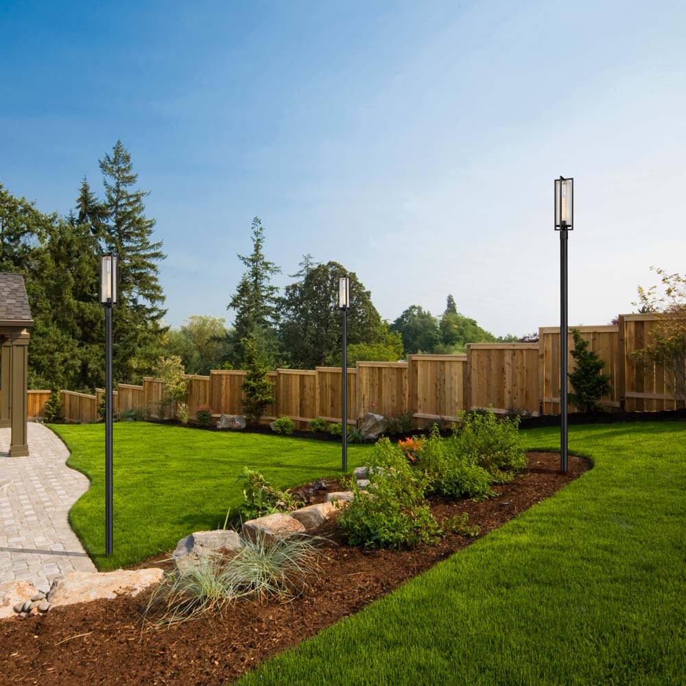 Aura Outdoor Post Light in Outside Area.