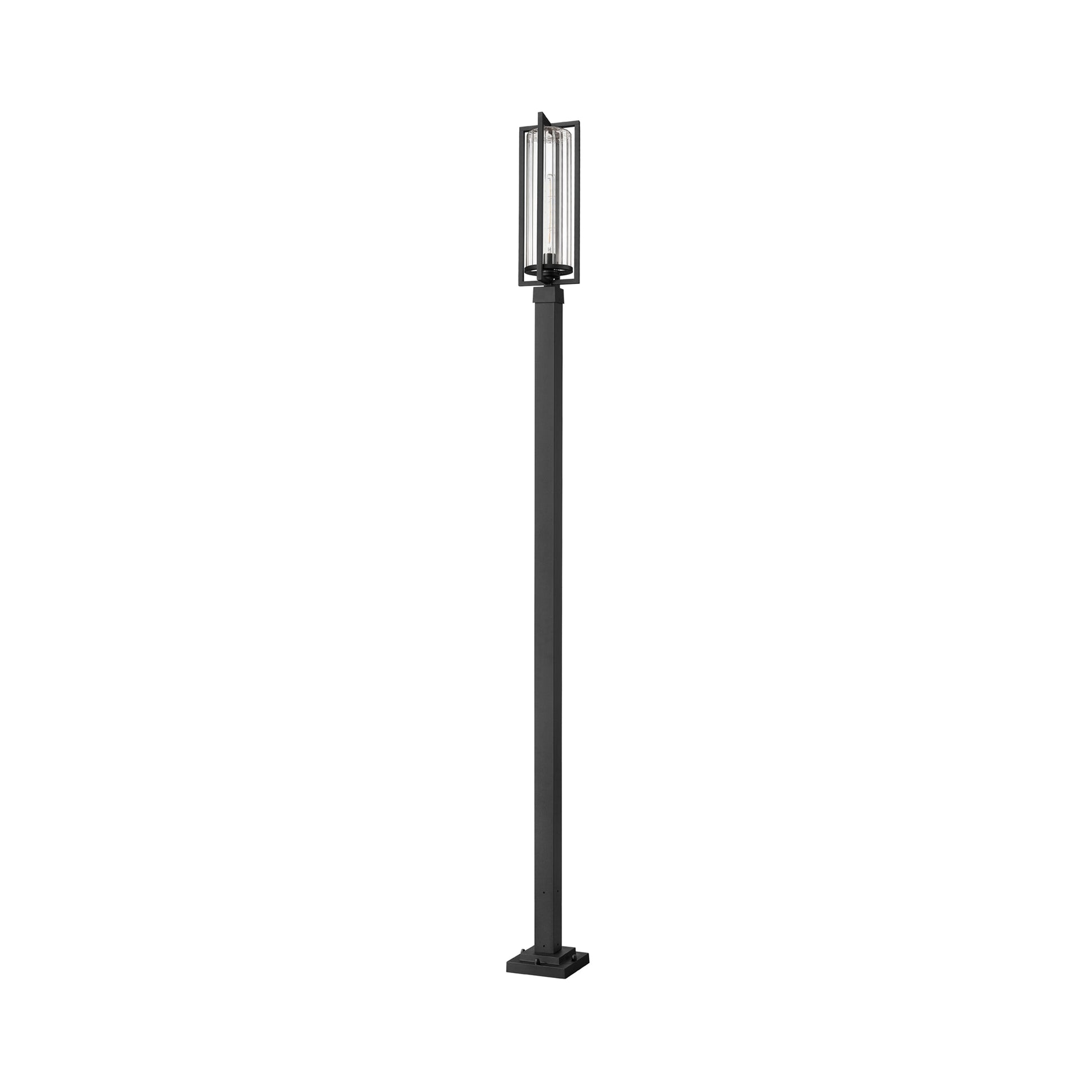 Aura Outdoor Square Post Light in Detail.