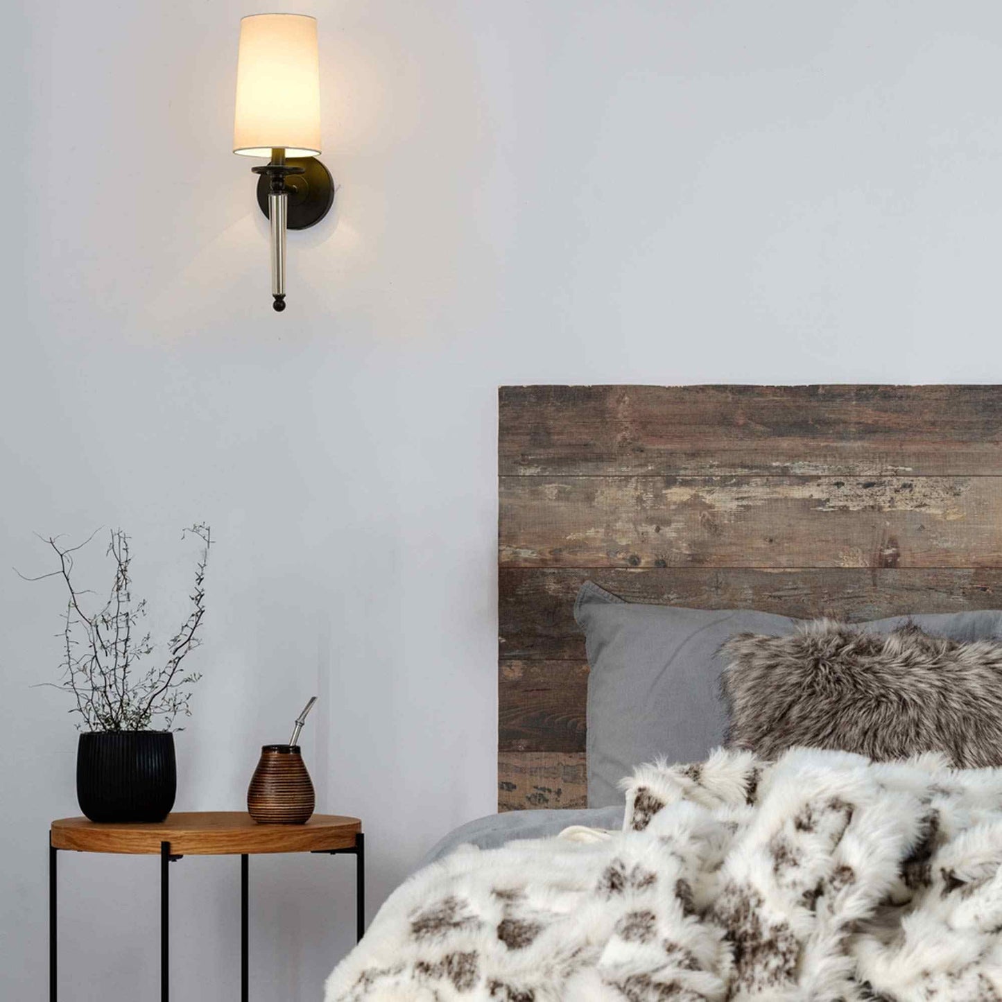 Avery Wall Light in bedroom.