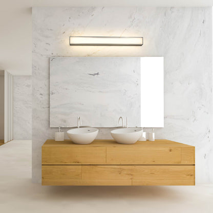 Baden LED Bath Vanity Light in bathroom.