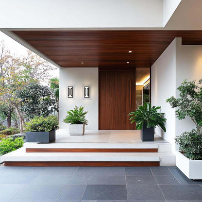 Banff Outdoor LED Wall Light in Outside Area.