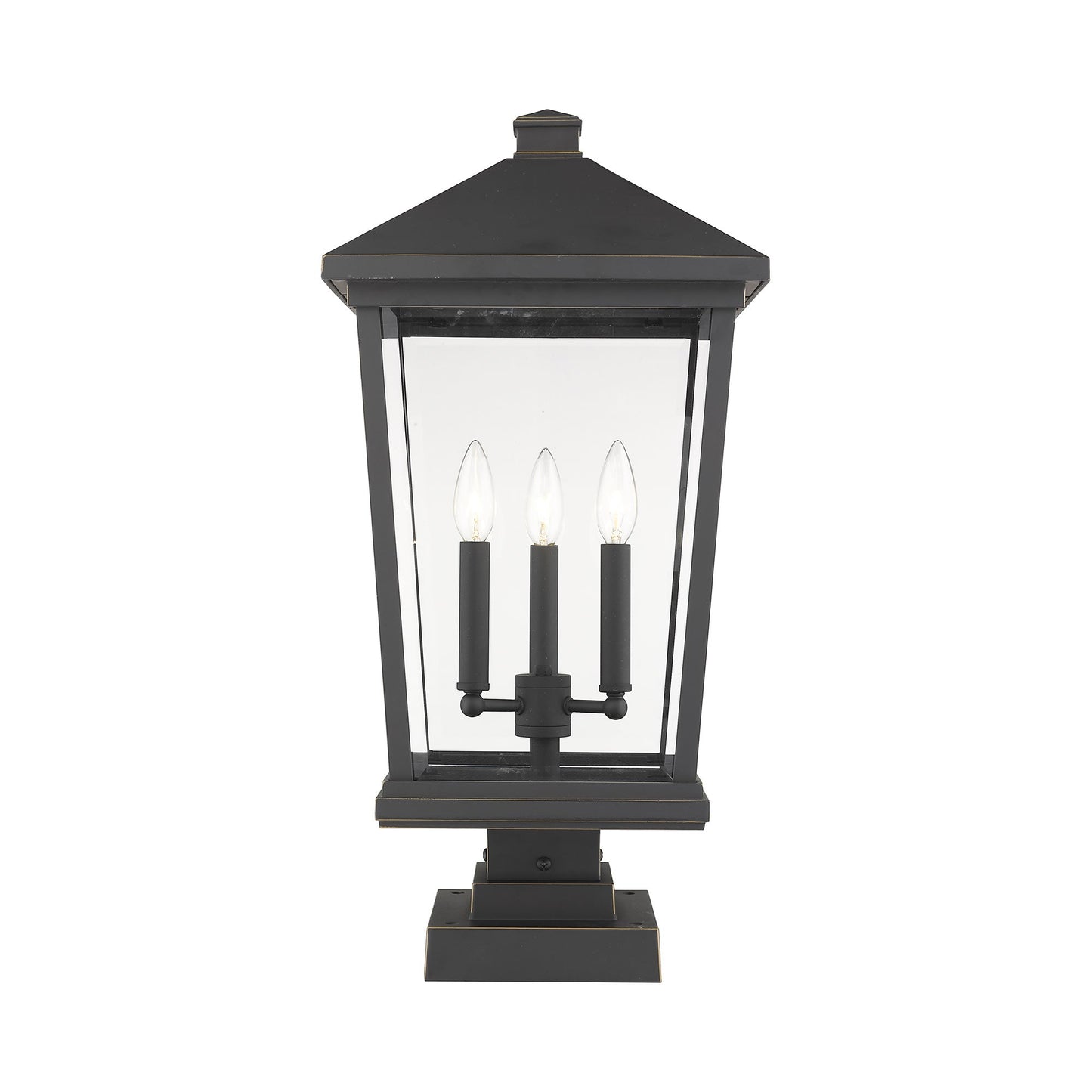 Beacon 568S Outdoor Pier Mount Light in Oil Rubbed Bronze (24.75-Inch).