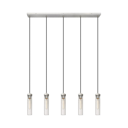 Beau 740P Linear Chandelier in Brushed Nickel (5-Light).