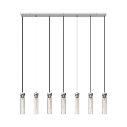 Beau 740P Linear Chandelier in Brushed Nickel (7-Light).