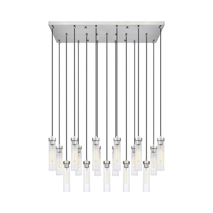 Beau 740P Linear Chandelier in Brushed Nickel (17-Light).