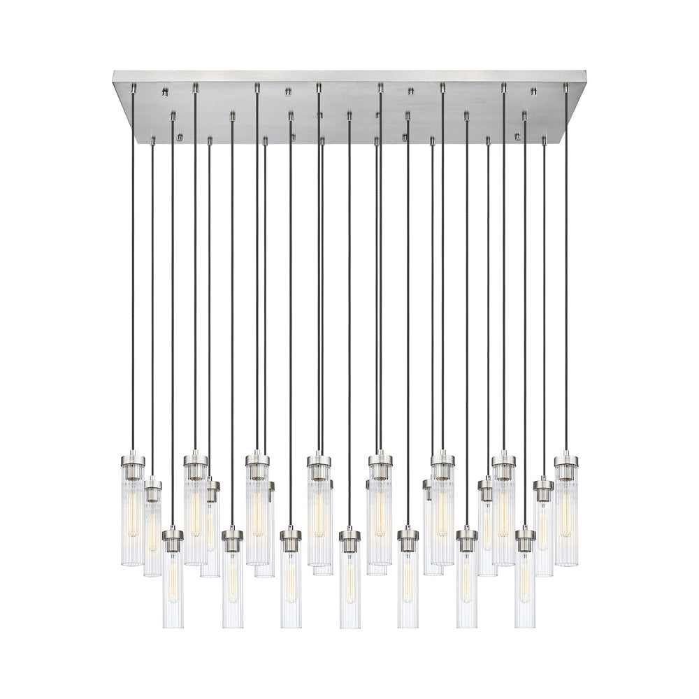 Beau 740P Linear Chandelier in Brushed Nickel (23-Light).