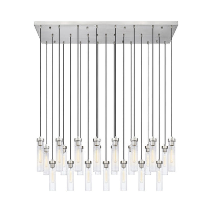 Beau 740P Linear Chandelier in Brushed Nickel (23-Light).
