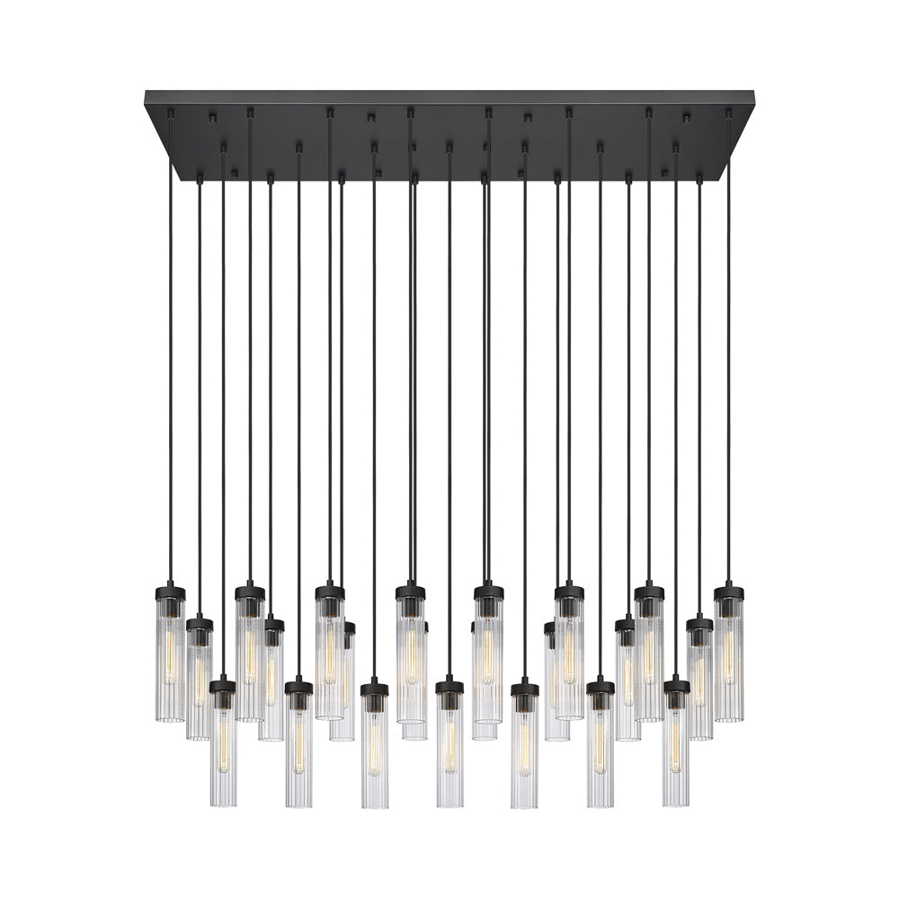 Beau 740P Linear Chandelier in Matte Black (23-Light).