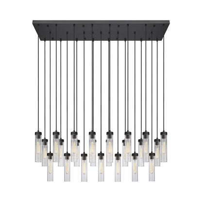 Beau 740P Linear Chandelier in Matte Black (23-Light).