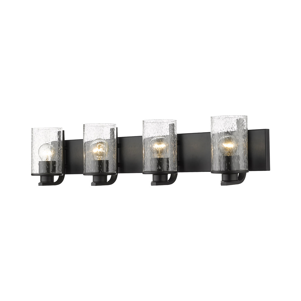 Beckett Bath Vanity Light in Matte Black (4-Light).