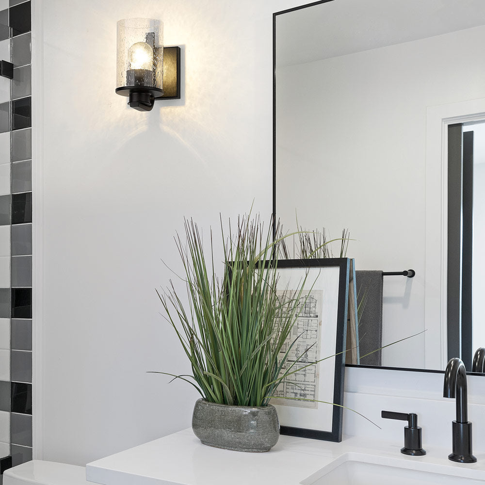 Beckett Bath Wall Light in bathroom.
