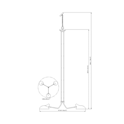 Bellamy Chandelier - line drawing.