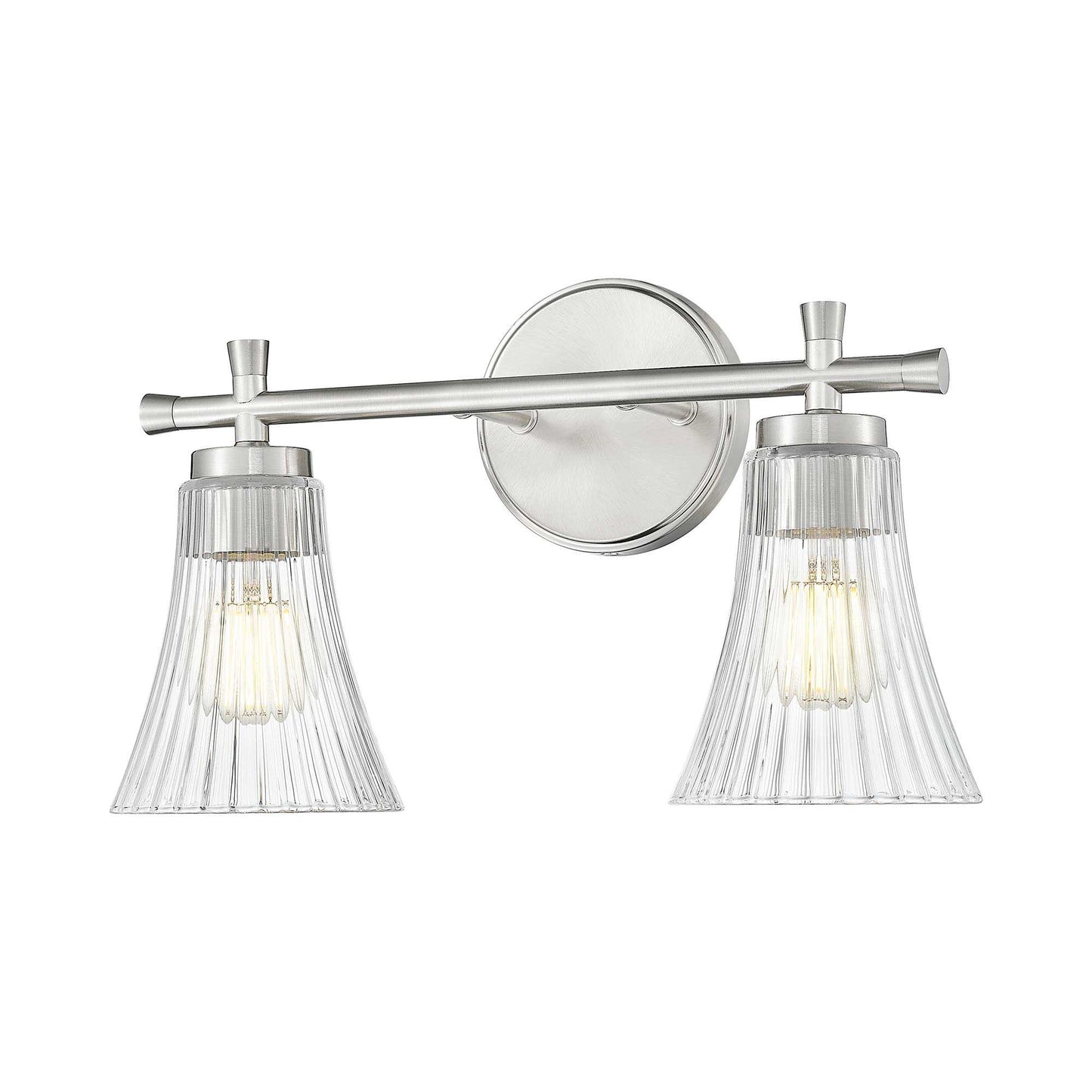 Belle Bath Vanity Light in Brushed Nickel (2-Light).