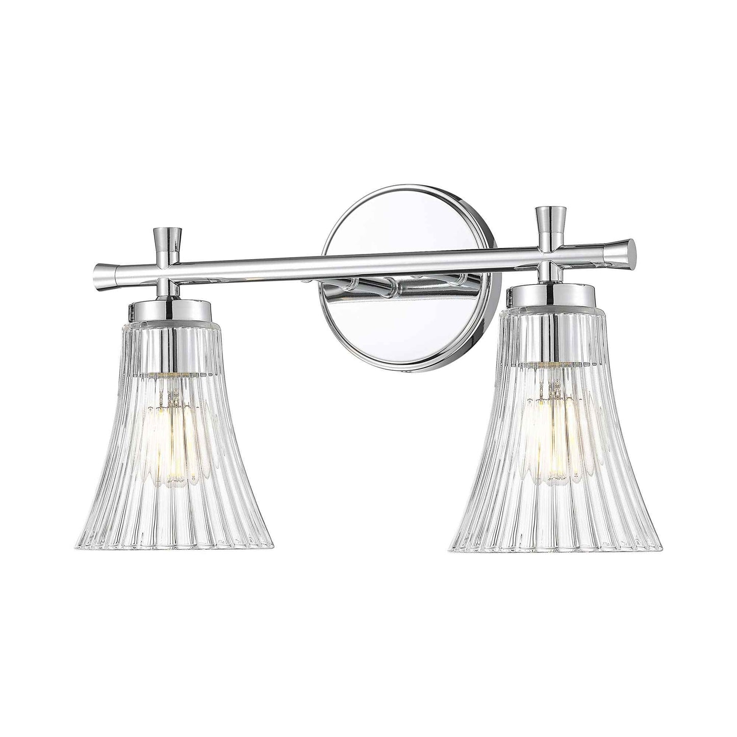 Belle Bath Vanity Light in Chrome (2-Light).
