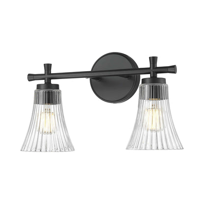 Belle Bath Vanity Light in Matte Black (2-Light).
