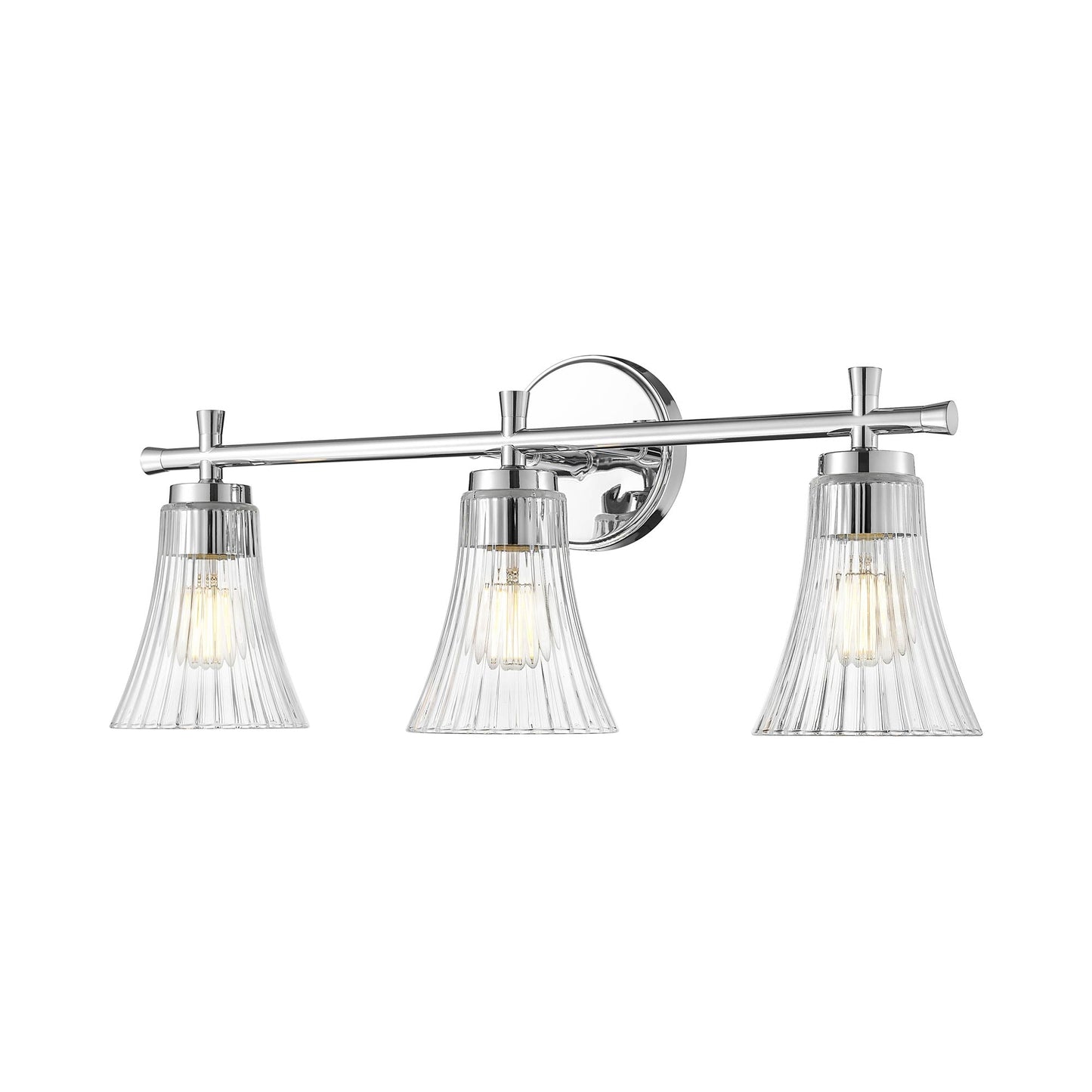 Belle Bath Vanity Light in Chrome (3-Light).