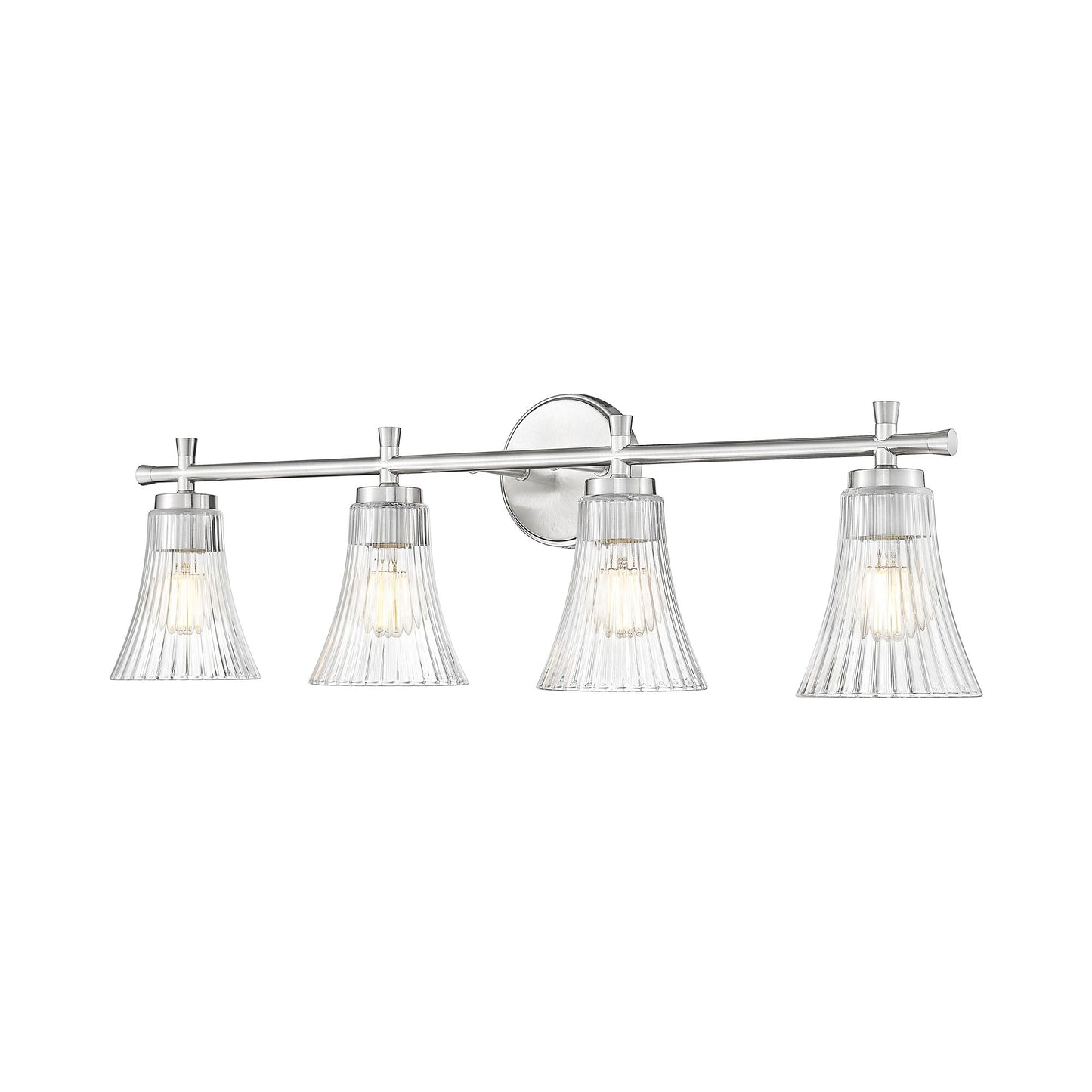 Belle Bath Vanity Light in Brushed Nickel (4-Light).