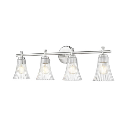 Belle Bath Vanity Light in Brushed Nickel (4-Light).