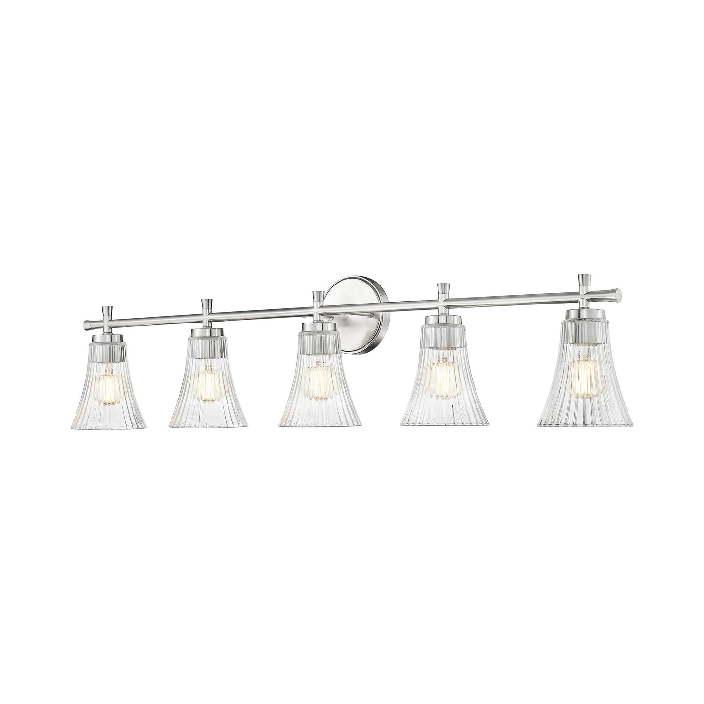 Belle Bath Vanity Light in Brushed Nickel (5-Light).