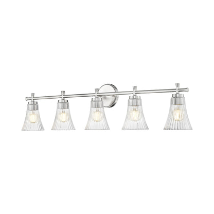 Belle Bath Vanity Light in Brushed Nickel (5-Light).