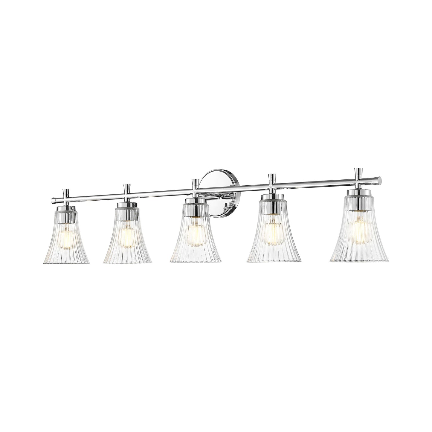 Belle Bath Vanity Light in Chrome (5-Light).