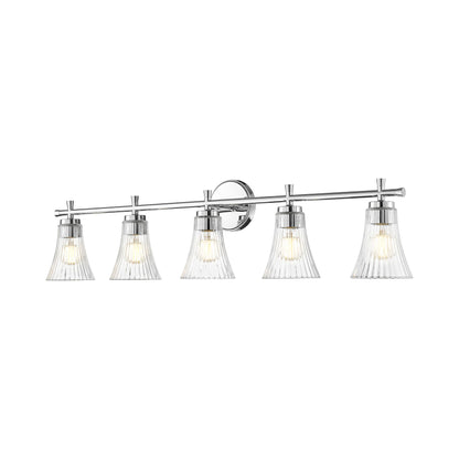 Belle Bath Vanity Light in Chrome (5-Light).