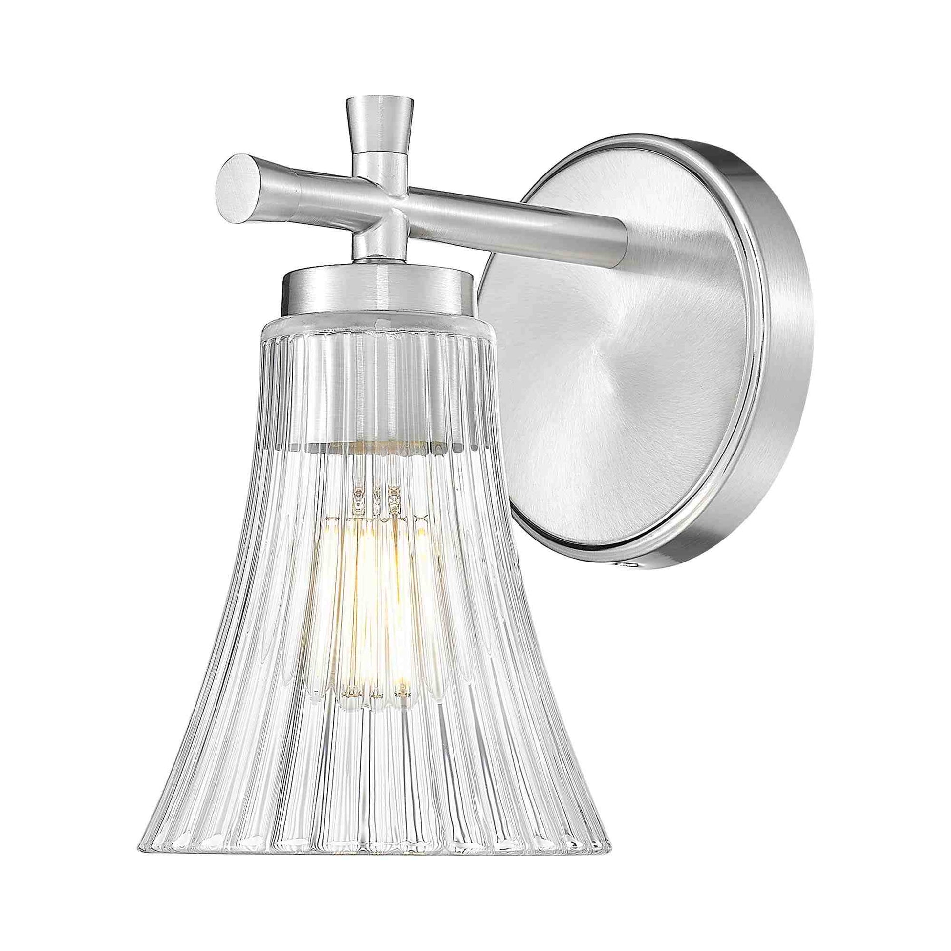 Belle Wall Light in Brushed Nickel.