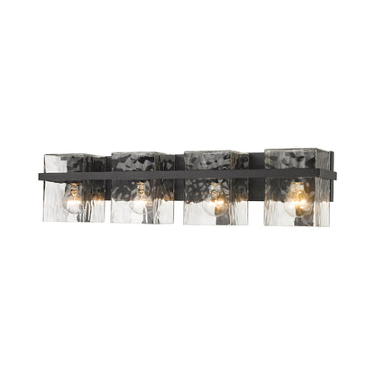 Bennington Bath Vanity Light in Matte Black (4-Light).