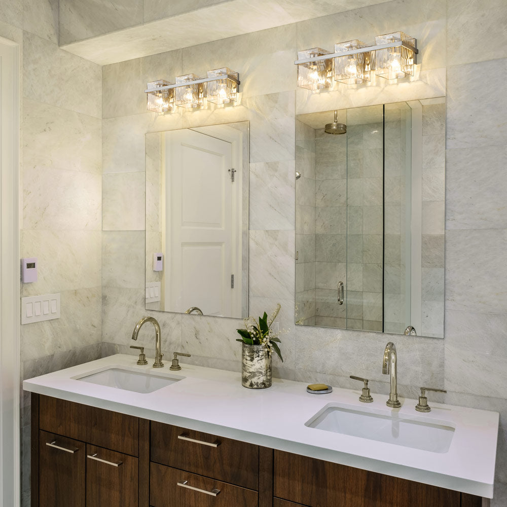 Bennington Bath Vanity Light in bathroom.