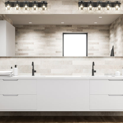 Bennington Bath Vanity Light in bathroom.