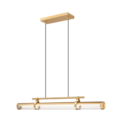 Benoit Linear LED Chandelier in Modern Gold (44-Inch).