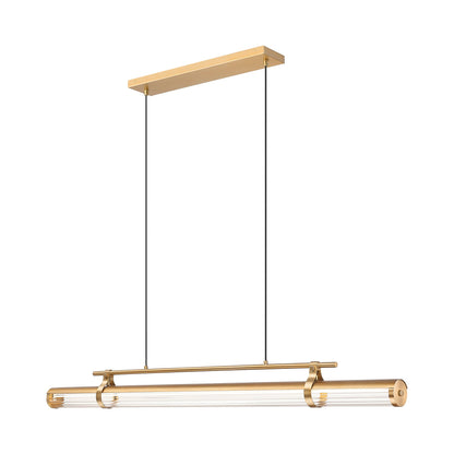 Benoit Linear LED Chandelier in Modern Gold (56-Inch).