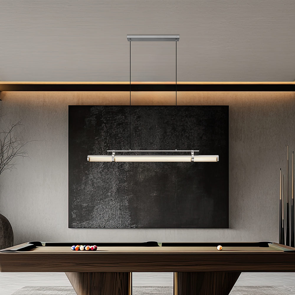 Benoit Linear LED Chandelier in playroom.