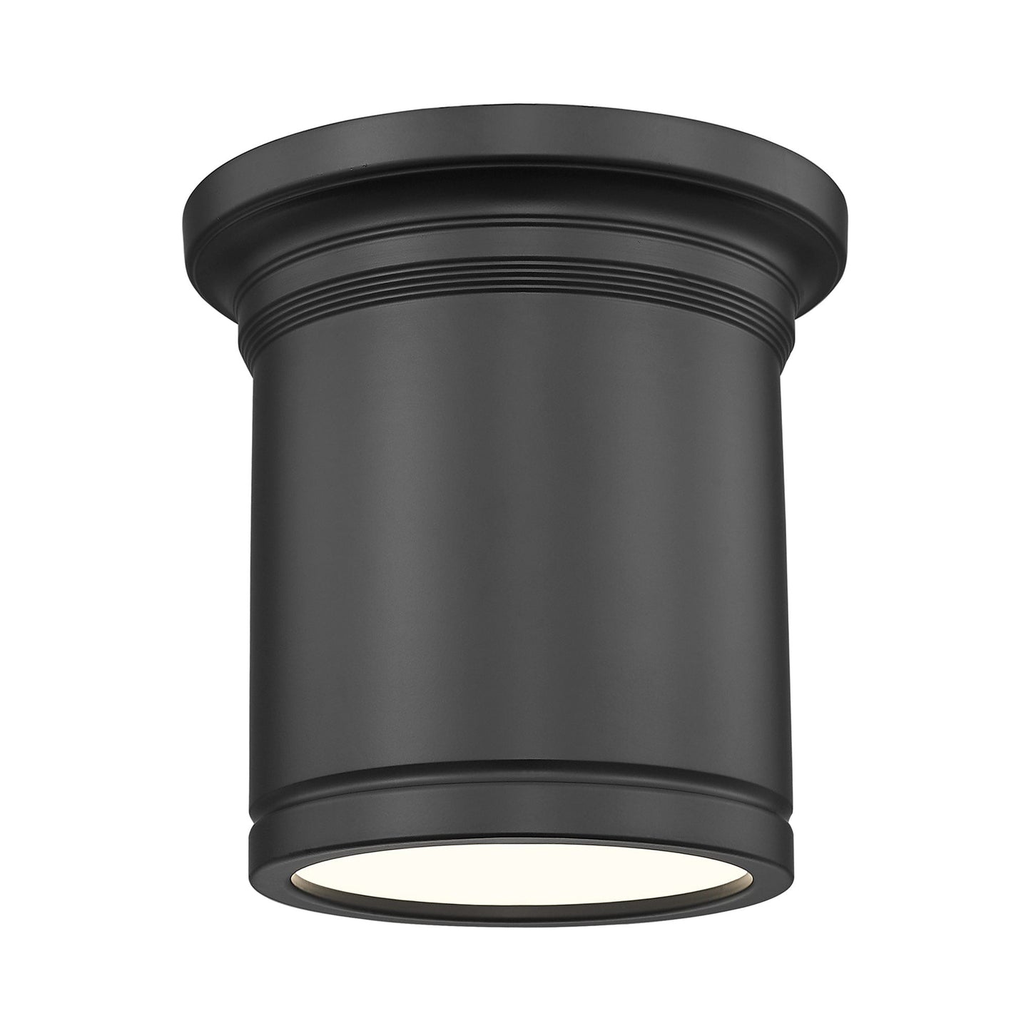 Bentley LED Flush Mount Ceiling Light in Matte Black (8-Inch).
