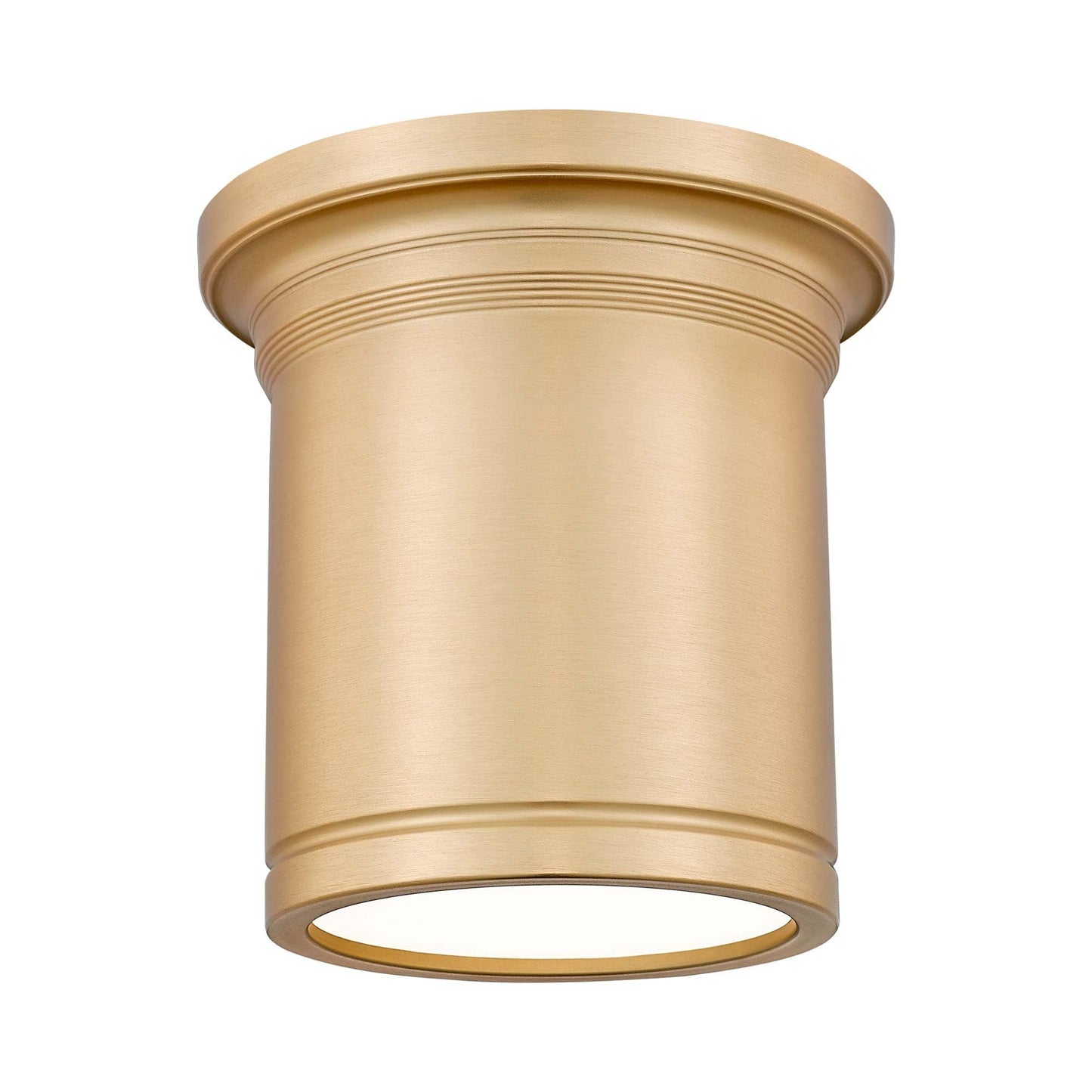 Bentley LED Flush Mount Ceiling Light in Modern Gold (8-Inch).
