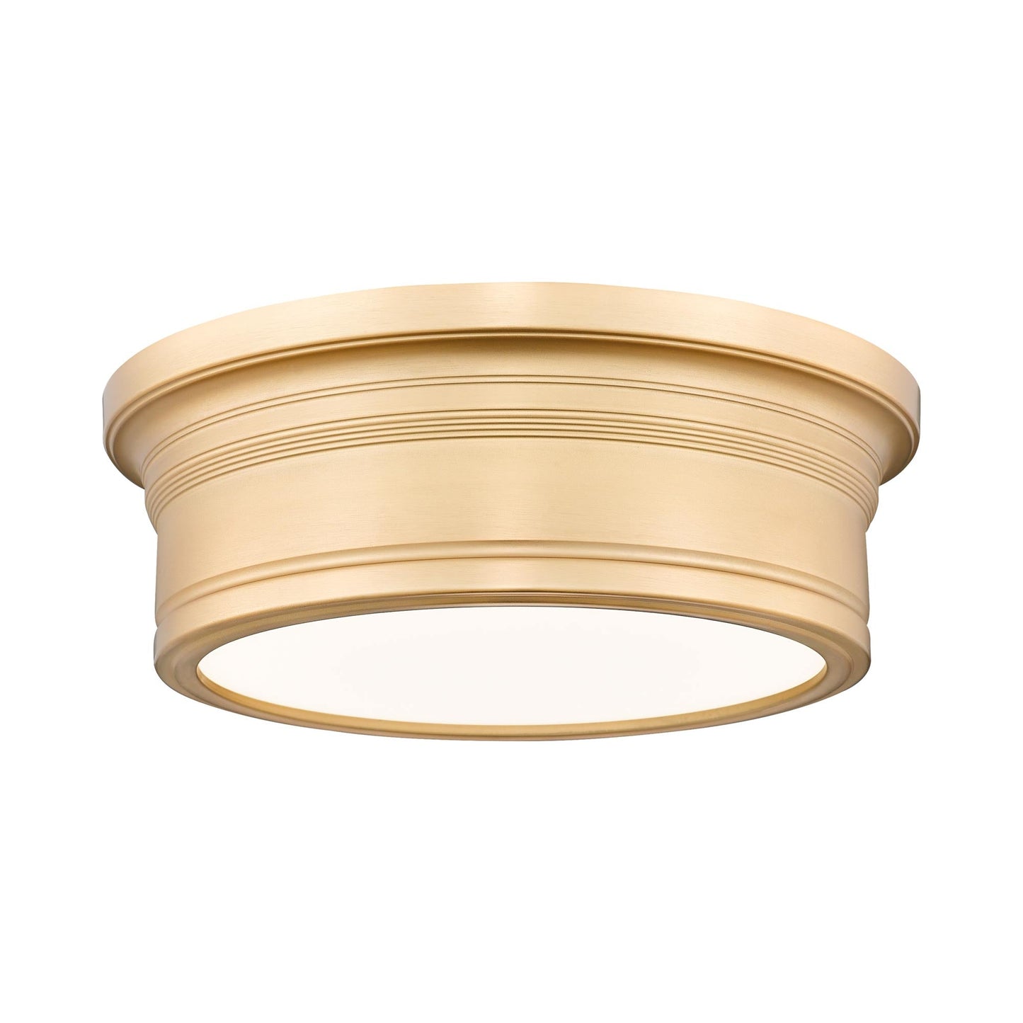 Bentley LED Flush Mount Ceiling Light in Modern Gold (12-Inch).