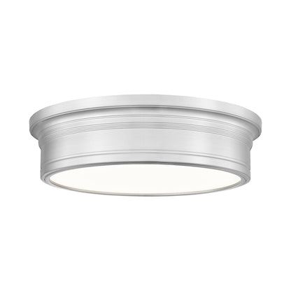 Bentley LED Flush Mount Ceiling Light in Brushed Nickel (16-Inch).