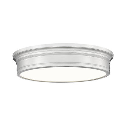 Bentley LED Flush Mount Ceiling Light in Brushed Nickel (20-Inch).