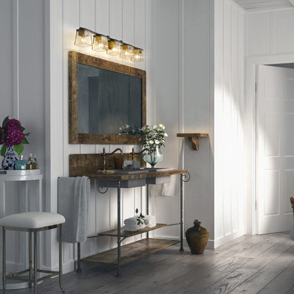 Bleeker Street Bath Vanity Light in bathroom.