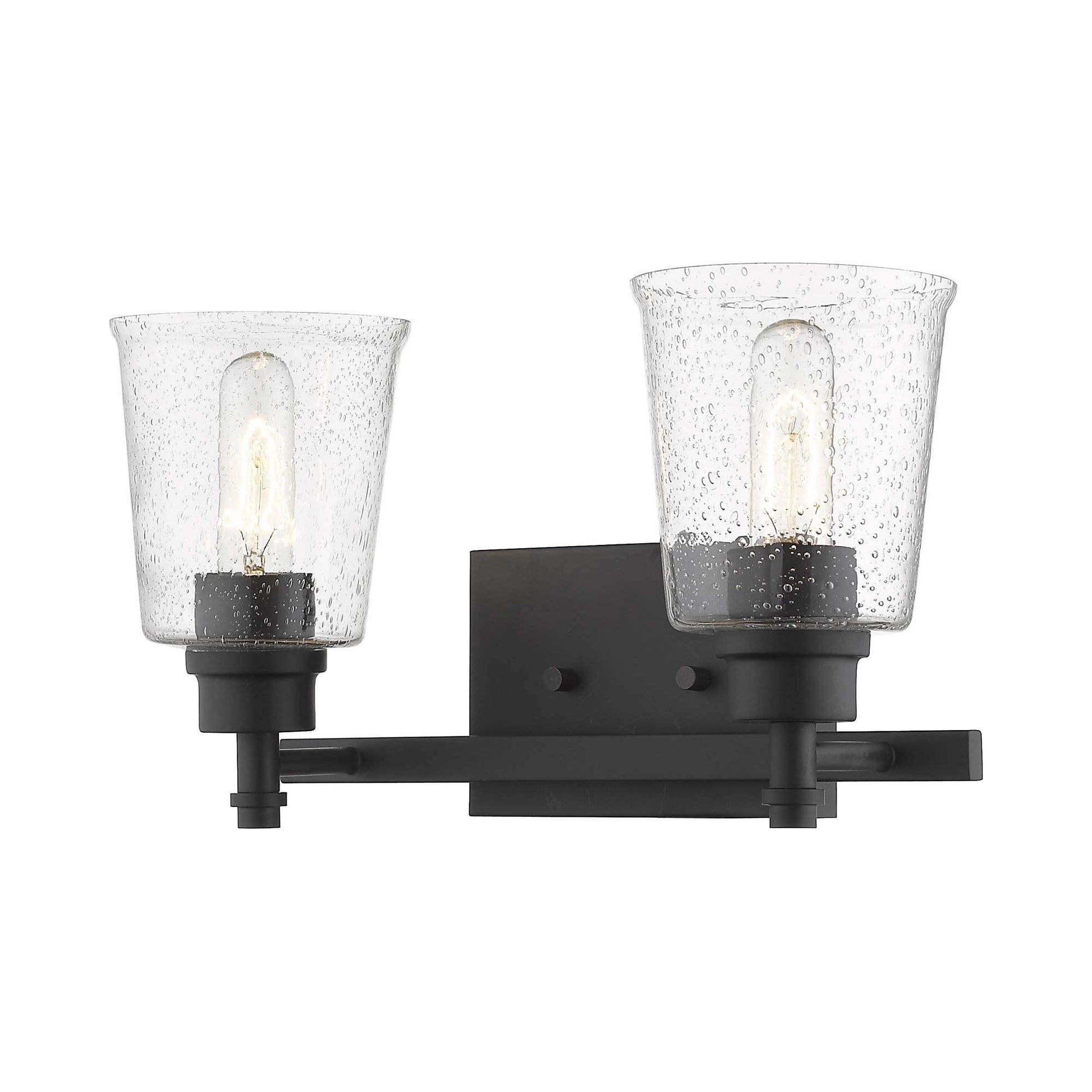 Bohin Bath Vanity Light in Matte Black (2-Light).