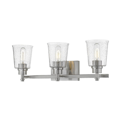 Bohin Bath Vanity Light in Brushed Nickel (3-Light).