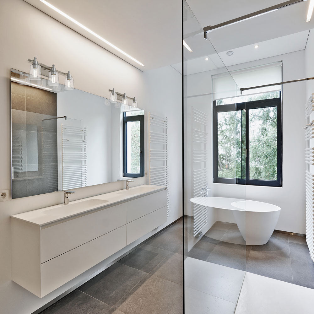 Bohin Bath Vanity Light in bathroom.