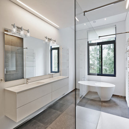 Bohin Bath Vanity Light in bathroom.