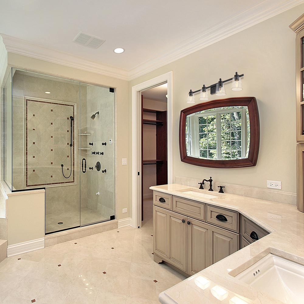 Bohin Bath Vanity Light in bathroom.