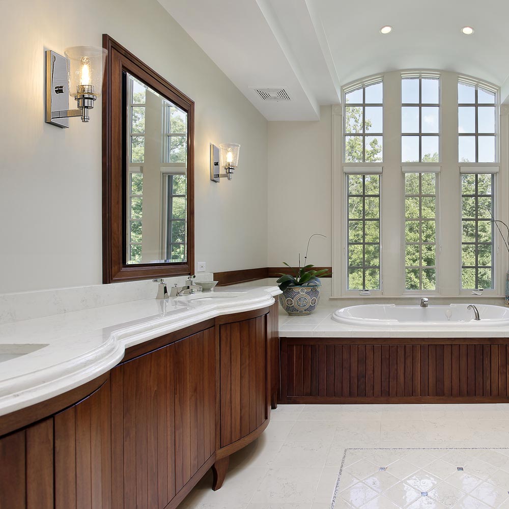 Bohin Bath Wall Light in bathroom.