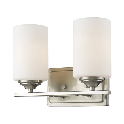 Bordeaux Bath Vanity Light in Brushed Nickel (2-Light).